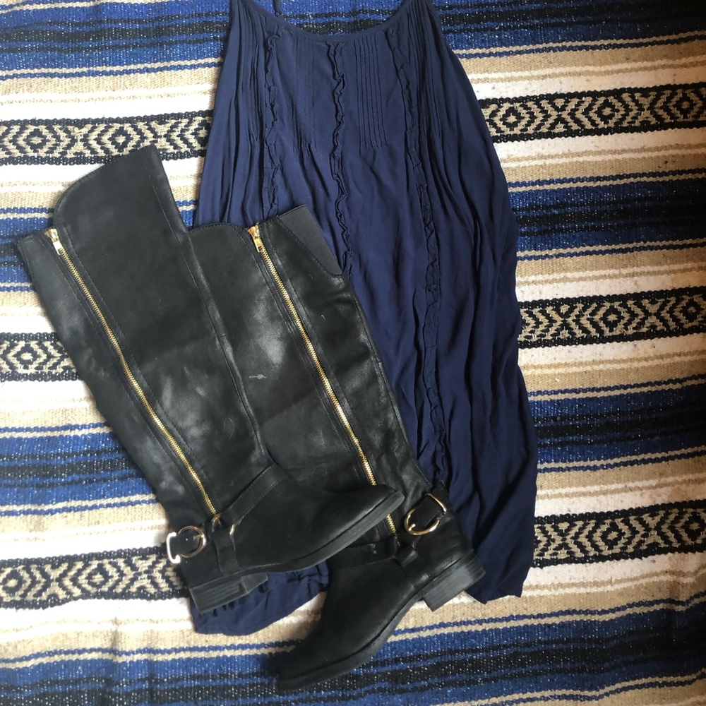 Navy blue forever 21 dress